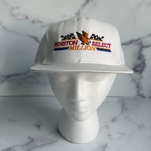Winston Gold Eagle Select Million Vintage Snapback Cap White OS